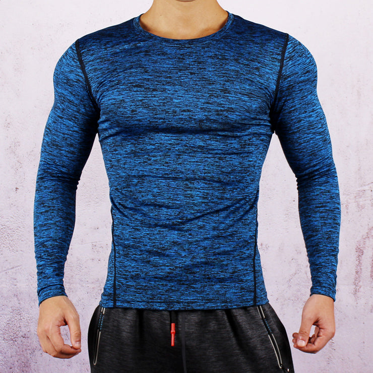 Long-sleeved fitness clothes tights basketball T-shirt