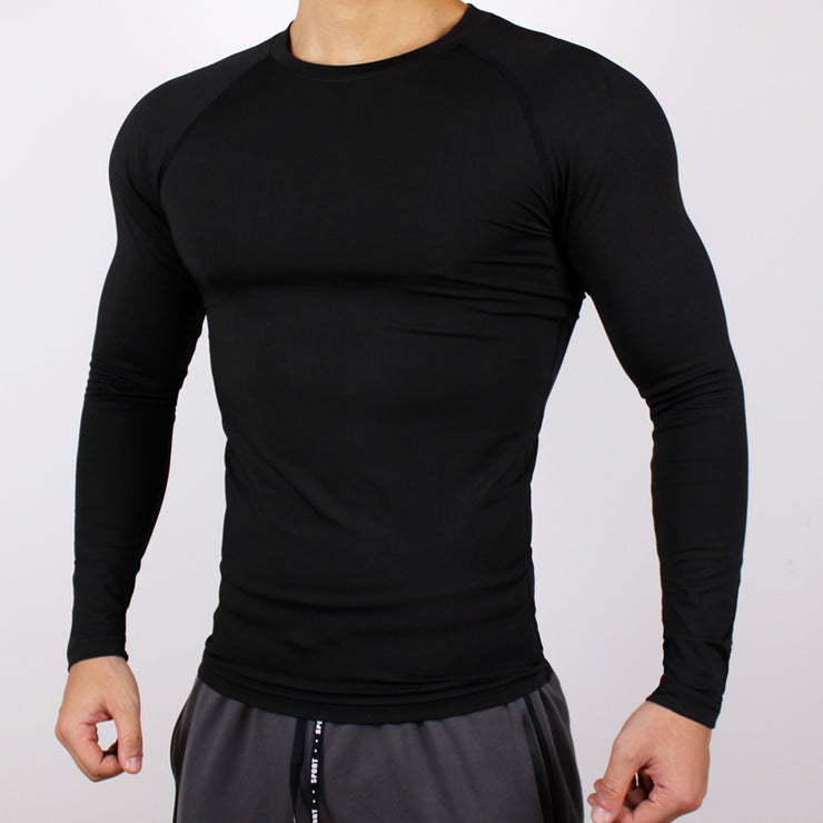 Long-sleeved fitness clothes tights basketball T-shirt