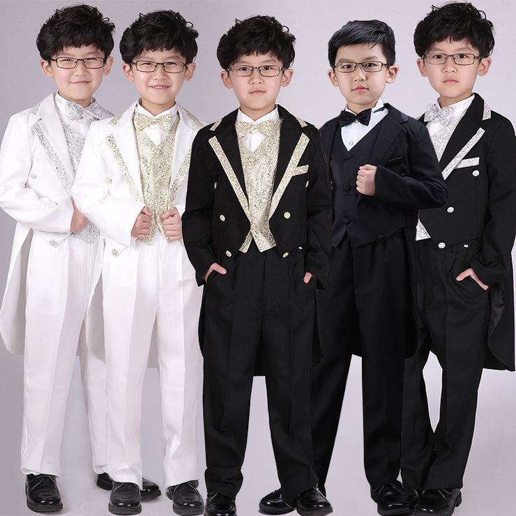 Children Swallowtail Dresses Of Bride Fellow Kids Boys School Uniform