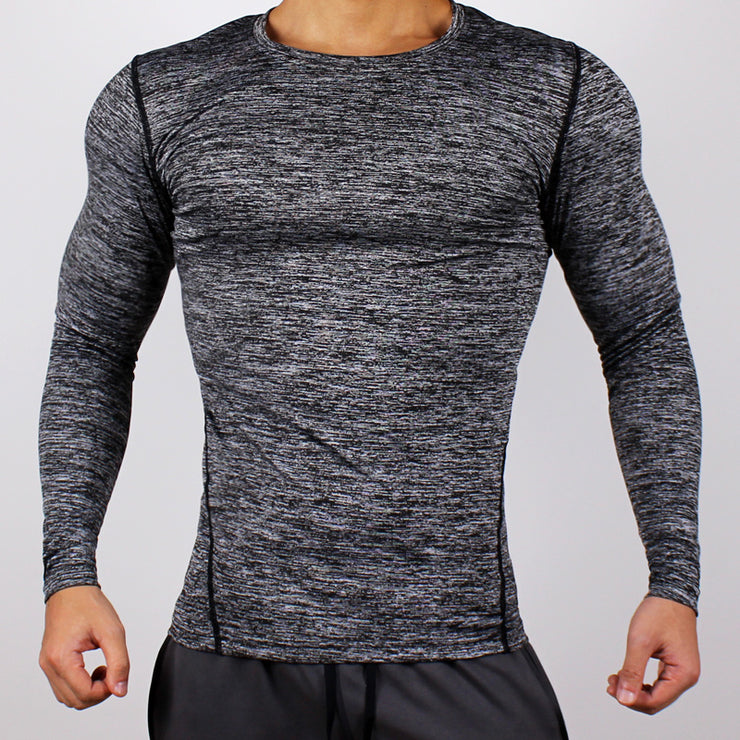 Long-sleeved fitness clothes tights basketball T-shirt
