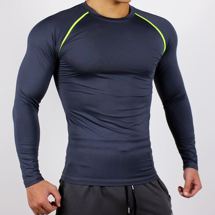 Long-sleeved fitness clothes tights basketball T-shirt