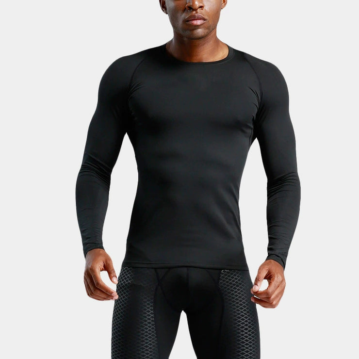 Long-sleeved fitness clothes tights basketball T-shirt